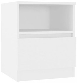fehér szerelt fa éjjeliszekrény 40 x 40 x 50 cm