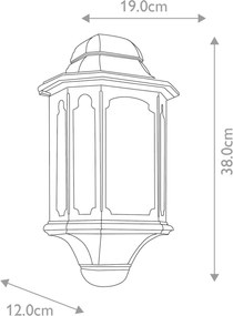 Elstead Lighting CHAPEL CP7-BLACK Fali lámpa 1x60W/E27 IP44