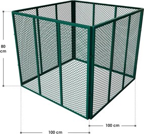 Juskys Fém komposztáló 800 L - zöld