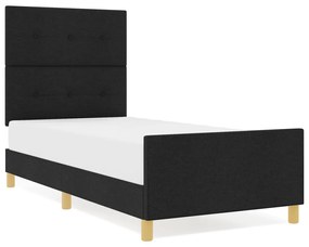 Fekete Ágykeret 100x200 cm Szövet