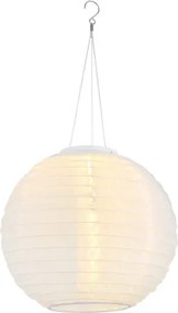 Globo 339700W Solar függőlámpa műanyag fehér, rozsdamentes acél, műanyag fehér, kábel PVC fehér, csúszókapcsoló, elemmel együtt AAA 300mAh 1.2V, IP44, ø: 300mm, M: 550mm, tartozék: LED 0.06W 3V, 2700K