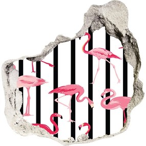 3d lyuk fal dekoráció Flamingók rudak nd-p-82700283