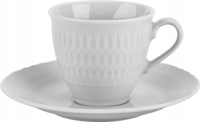 Csésze csészealj 100ml/12,5 cm Sofia Fehér