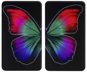 Edzett üveg tűzhely fedőlap szett 2 db-os 30x52 cm Butterfly by Night – Wenko
