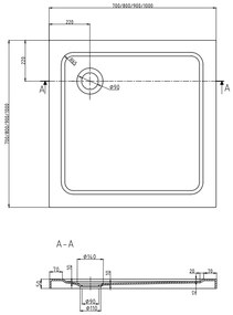 Mexen Rio, zuhanykabin tolóajtóval 90x90x190 cm, 5mm átlátszó üveg, fekete profil, fehér SLIM zuhanytálca, 860-090-090-70-00-4010B