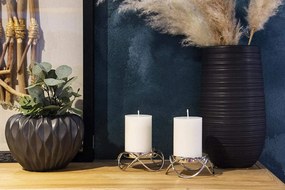 "Bastia" gyertyatartó nagy, ezüst, 2 db-os szett - EDZARD