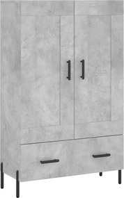 vidaXL betonszürke szerelt fa magasszekrény 69,5 x 31 x 115 cm