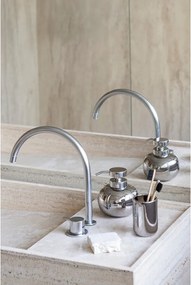 Ezüstszínű kerámia szappanadagoló 200 ml Lotus – Mette Ditmer Denmark