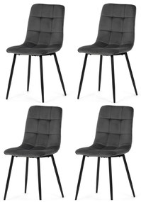 Étkezőszék garnitúra CT-281 GREY4, 4 db