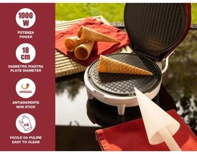 Beper - Gofrisütő 2 az 1-ben 1000W/230V piros