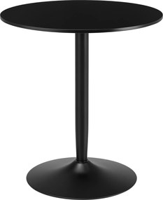 HOMCOM Kerek Étkezőasztal, Modern Étkezési Asztal 2 Személy Reészére, Bárasztal Acél Lábbal, Csúszásmentes Lábpihenő, Kávézóasztal a Nappaliba, Ø70 x