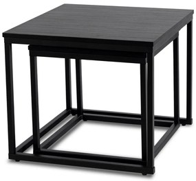 Dohányzóasztal szett. TEVET Fekete színben.