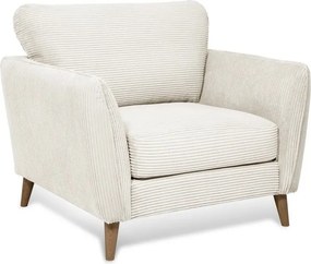 Fehér kordbársony fotel Paris – Scandic