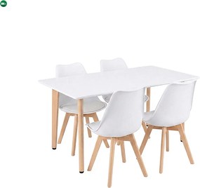Silla 120 4+1 étkező garnitúra fehér-fehér