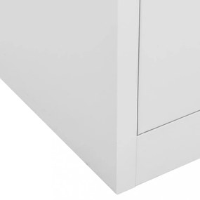 világosszürke acél irodai szekrény 90 x 40 x 102 cm