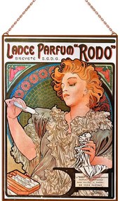 Alphonse Mucha - Lance-Parfum Rodo üvegkép, falikép