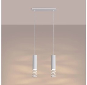 Sollux SL.1687 - Csillár zsinóron LAMI 2xGU10/10W/230V fehér