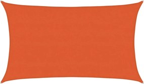vidaXL narancssárga négyszögletű HDPE napvitorla 160 g/m² 5x8 m