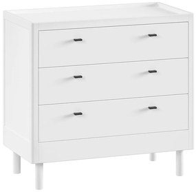 Fehér bükkfa gyerek komód 100x95x55 cm Forrest – Vipack