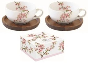 R2S.1081SAKU Porcelán kávéscsésze akácfa aljjal,2 személyes,120ml,dobozban,Sakura