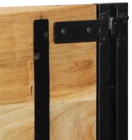 tömör fa akác és vas fejtámla 160 cm
