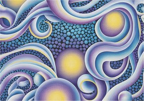 Dekoratív fotótapéta Falra Könnyű összeszerelés Színes örvények 312x219 Ragasztó