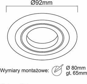 Orlicki Design PIO OR83712 Beépíthető spotlámpa 1x8W/Gu10