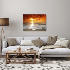 Naplemente Korzikán képe (üvegen) (70x50 cm)