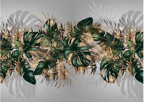 Kép - Gold-green, trópusi levelek (70x50 cm)