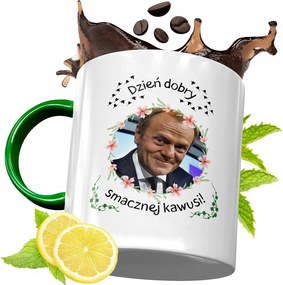 Donald Tusk Zöld Bögre Ajándék Nyomtatott Fotóval