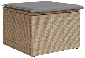 vidaXL bézs polyrattan kerti szék párnával 55 x 55 x 37 cm