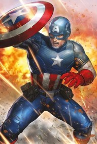 Plakát Captain America - Under Fire, (61 x 91.5 cm)