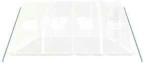 fehér acélvázas melegház 16 m² 4 x 4 x 2 m