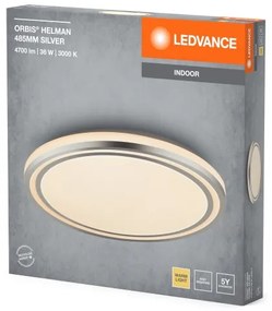 Ledvance - LED Mennyezeti lámpa ORBIS HELMAN LED/36W/230V átm. 48,5 cm ezüst
