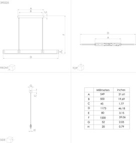 Eglo 390225 - LED Dimmelhető csillár zsinóron CAMINARRO LED/28,8W/230V 3000K