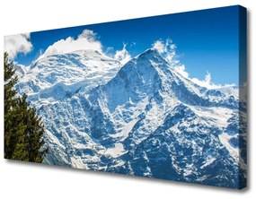 Vászonkép Hegyi fa táj 100x50 cm