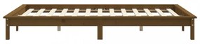 mézbarna tömör fenyőfa ágykeret 180 x 200 cm (Super King)