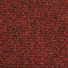 öntapadós lépcsőszőnyegek 30 db 56 x 17 x 3 cm bordói félkör alakú
