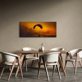 Ejtőernyős a naplementében képe (120x50 cm)