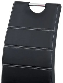 Fekete Ekobőr Étkezőszék. HC-481 BK