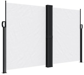 fehér behúzható oldalsó napellenző 160x1000 cm