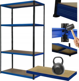 Fém tároló állvány garázs állvány Helios 180x90x35cm 4Px175kg