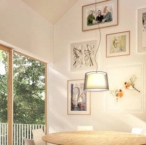 RENDL ESPLANADE függőlámpa átlátszó fekete/fehér króm 230V LED E27 15W