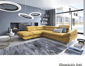 Sarokülőgarnitúra, mustár, balos, FABIA