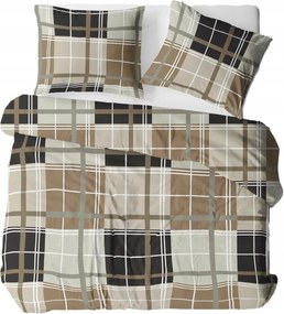 3 részes ágyneműhuzat garnitúra 220x200 pamut – kockás, modern mintás