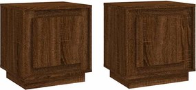 vidaXL 2 db barna tölgyszínű szerelt fa éjjeliszekrény 44x35x45 cm