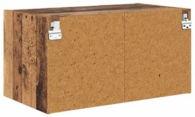 Fali Szekrények 2 pcs Öreg fa 68 x 37 x 35 cm Faanyag