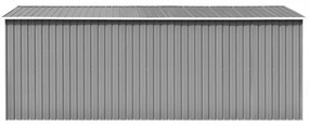 szürke fém kerti fészer 257 x 489 x 181 cm