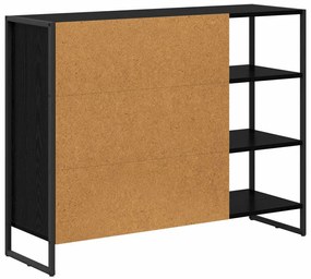 Oldalsó szekrény Fekete tölgy 96.5 x 30 x 75 cm Faanyag