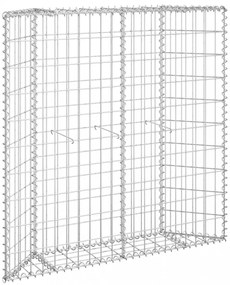 trapéz alakú horganyzott acél gabion magaságyás 100x20x100 cm